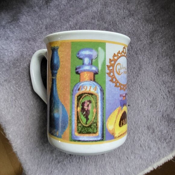Vintage Avon Commemorative Mug 1998 White Ceramic Perfume Bottle Designs GUC - Picture 1 of 9